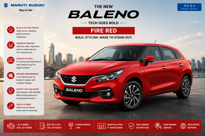 Maruti Suzuki Baleno Fire Red Touch Up Spray Paint – OEM Color Match