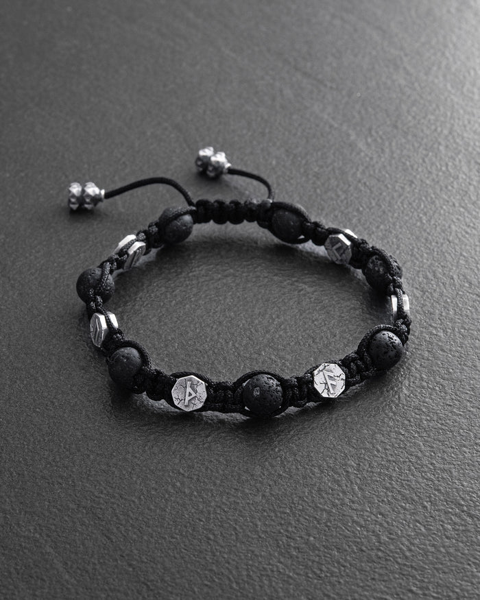Men's bracelet RUNES (lava)