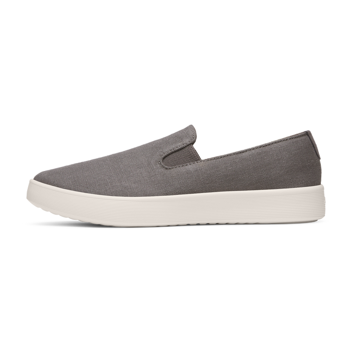 Men's Canvas Cruiser Slip On - Anthracite (Natural White Sole)