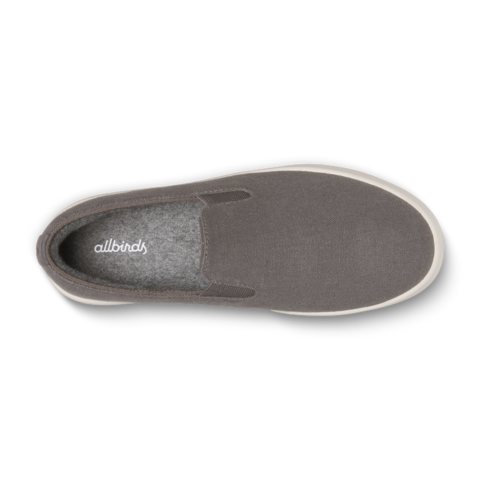 Men's Canvas Cruiser Slip On - Anthracite (Natural White Sole)