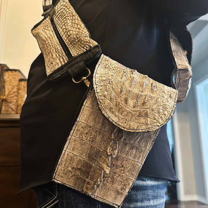 Men’s Front body Alligator Hornback Sling