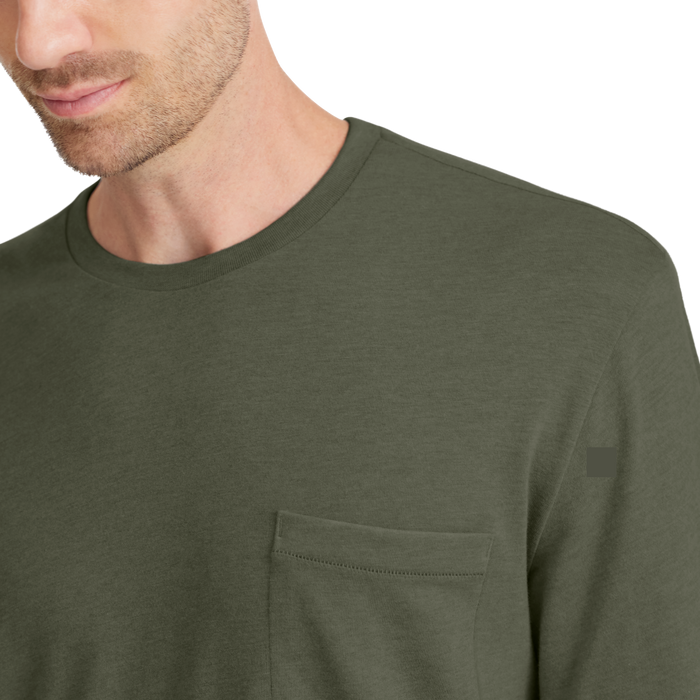 Men's Soft Merino Long Sleeve Tee - Thunder Green