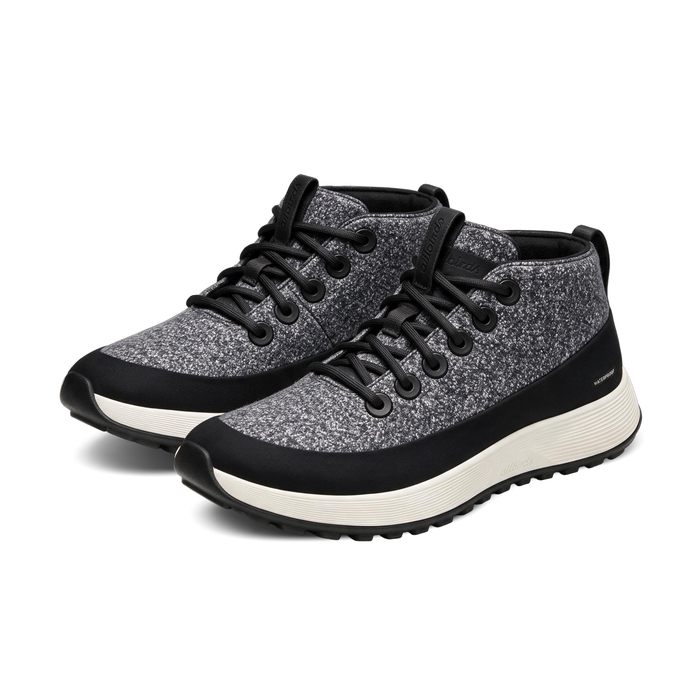 Men's Wool Runner NZ Mid Waterproof - Natural Black (Natural White Sole)