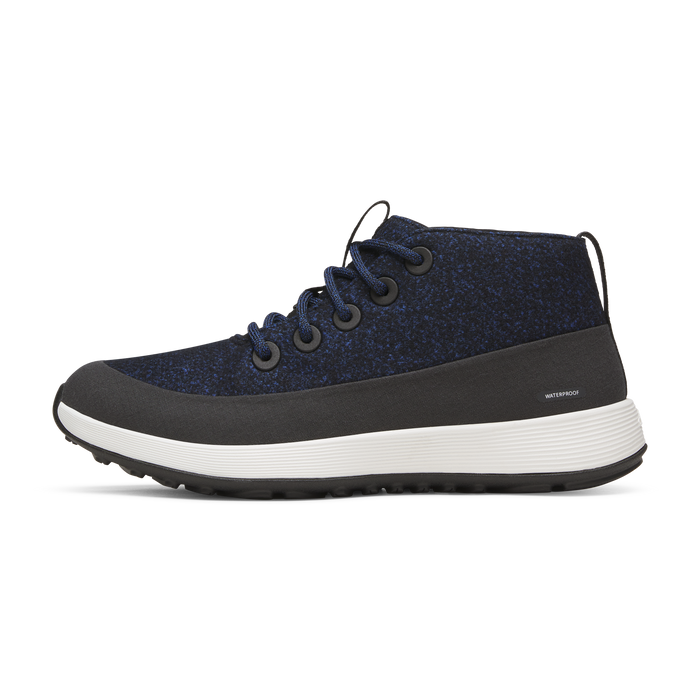 Men's Wool Runner NZ Mid Waterproof - Natural Black/Royal Blue (Barely Grey Sole)