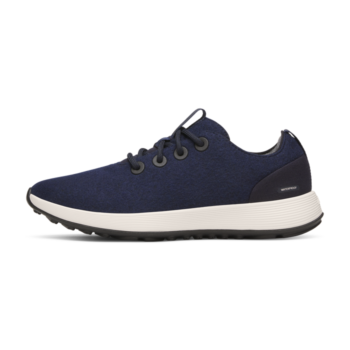 Men's Wool Runner NZ Waterproof - Dark Navy (Natural White Sole)