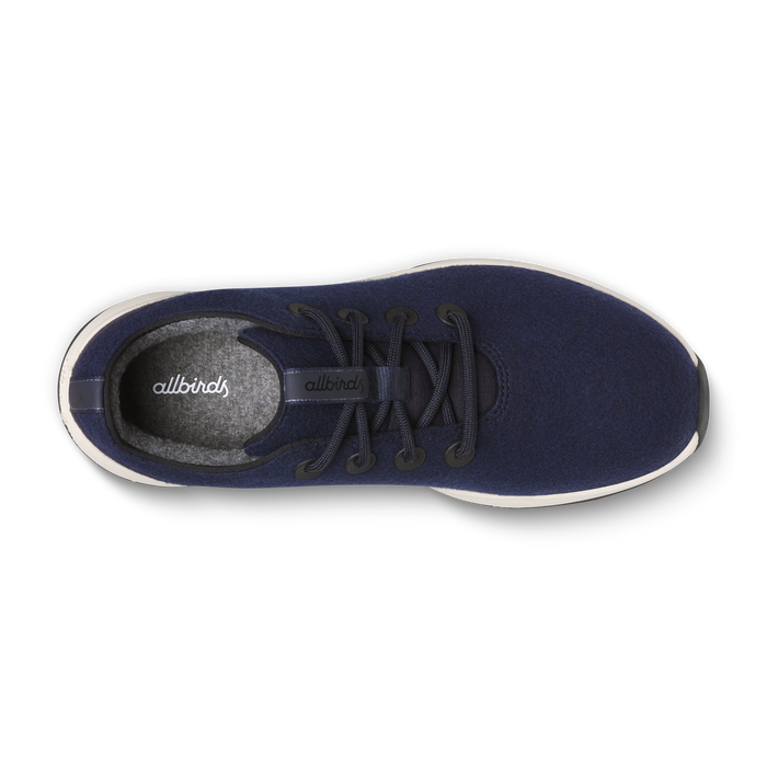 Men's Wool Runner NZ Waterproof - Dark Navy (Natural White Sole)