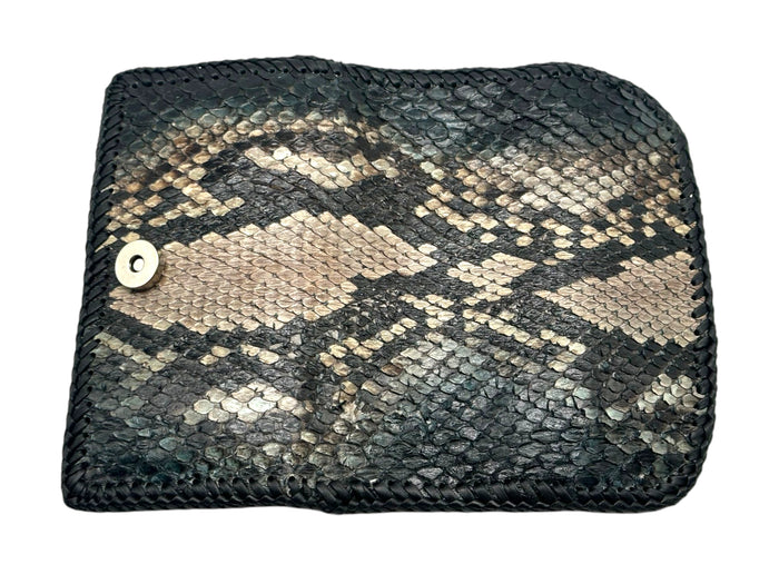 snakeskin clutch