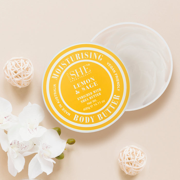 Moisturising Body Butter Tin - Lemon & Sage