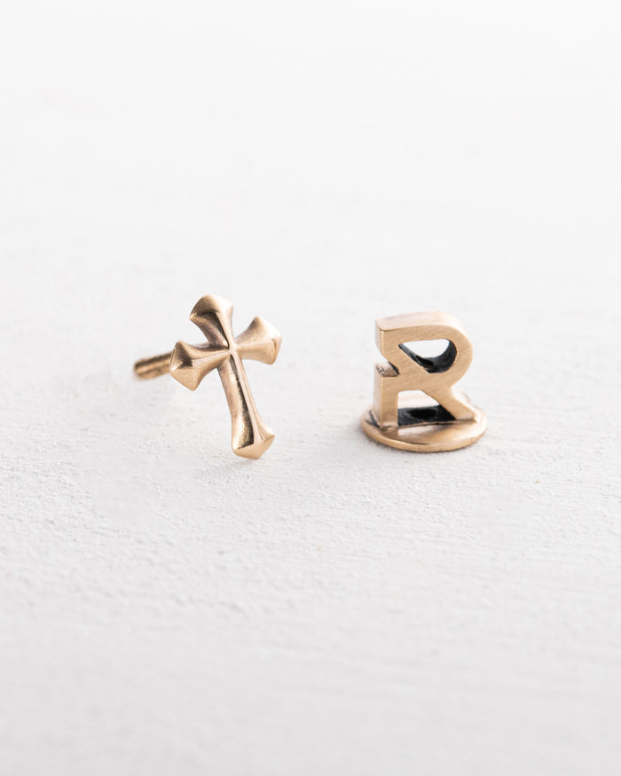 Mono earring CROCETTA (14k yellow gold)