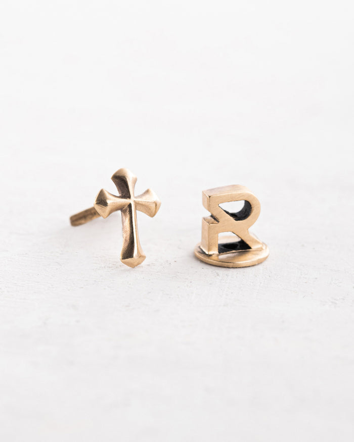 Mono earring CROCETTA (14k yellow gold)