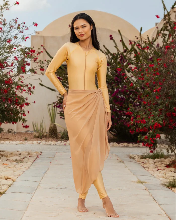 gold shiny burkini