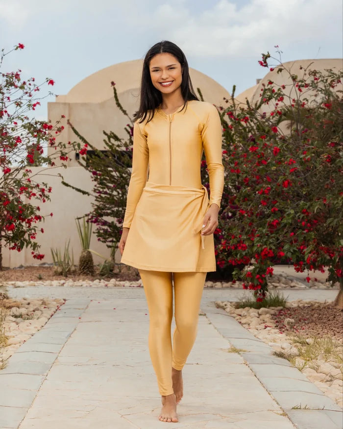 gold shiny burkini