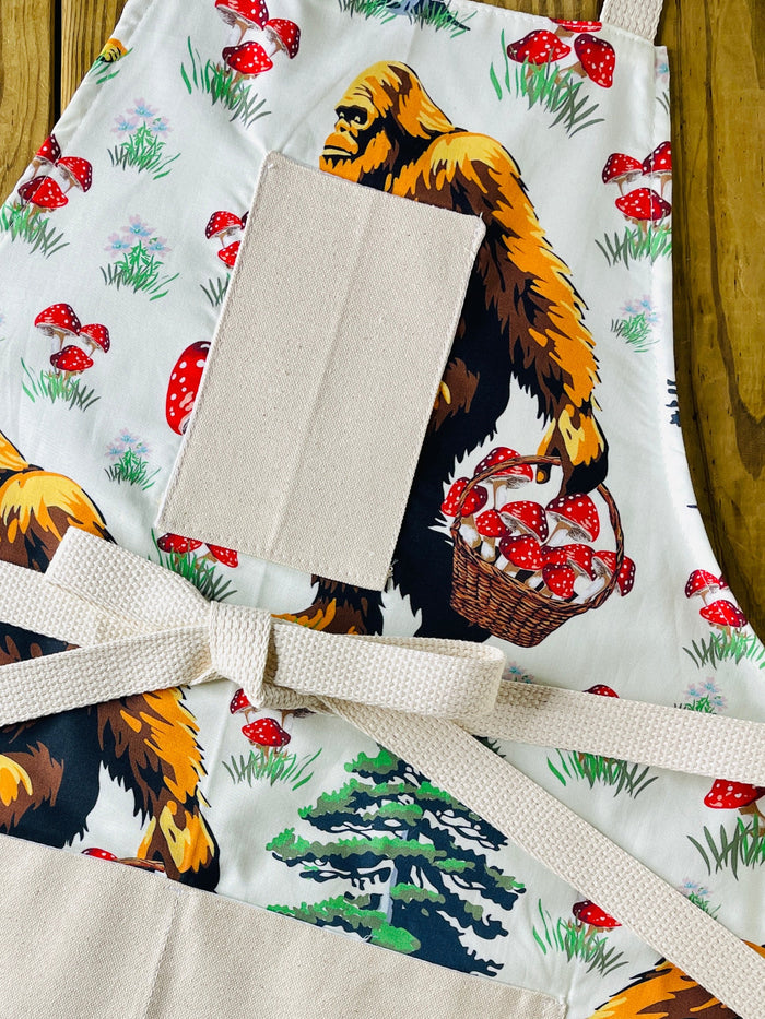 Amanda bright designs Bigfoot Sasquatch apron