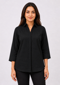 Self Design Shirt Collar Top for Women