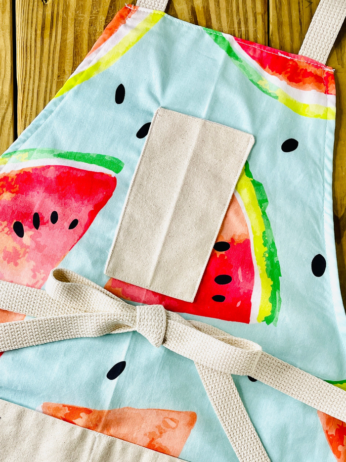 Amanda Bright Designs watermelon watercolor print apron