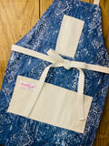 Amanda Bright Designs Sierra Apron vintage indigo textile southwest block printing denim farmhouse style