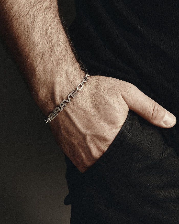 Silver bracelet BRAVE