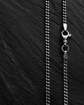 Silver chain - weave CURB