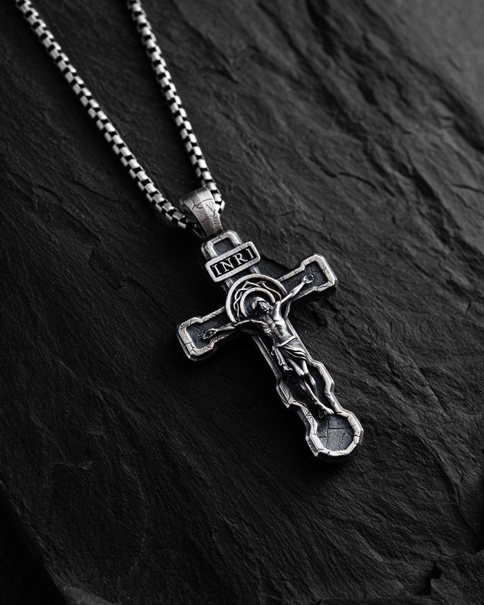 Silver cross FILIUS UNIGENITUS DEI. INRI