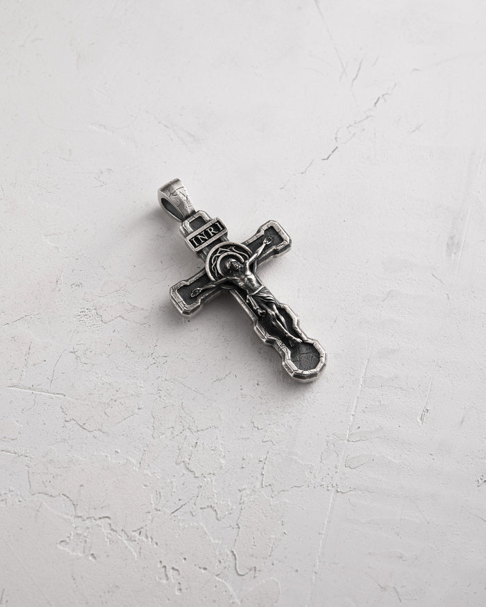 Silver cross FILIUS UNIGENITUS DEI. INRI