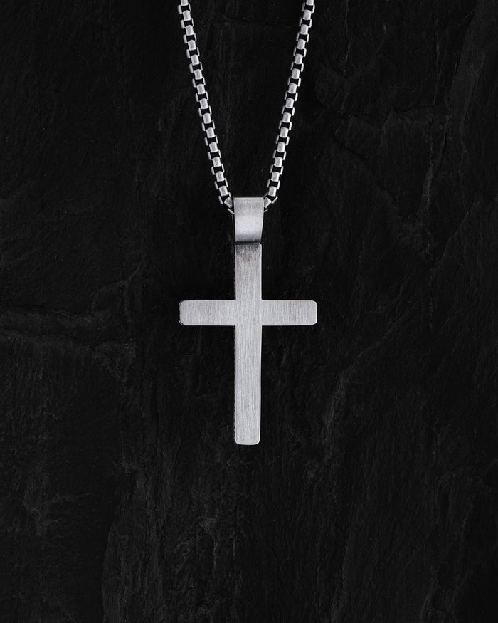 Silver cross JESUS PRAYER
