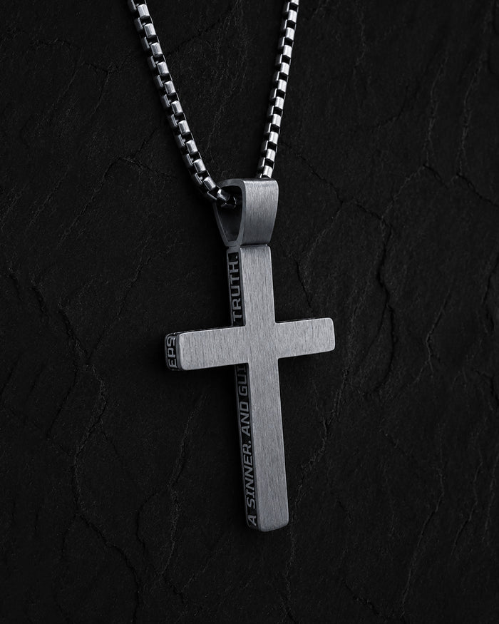 Silver cross JESUS PRAYER