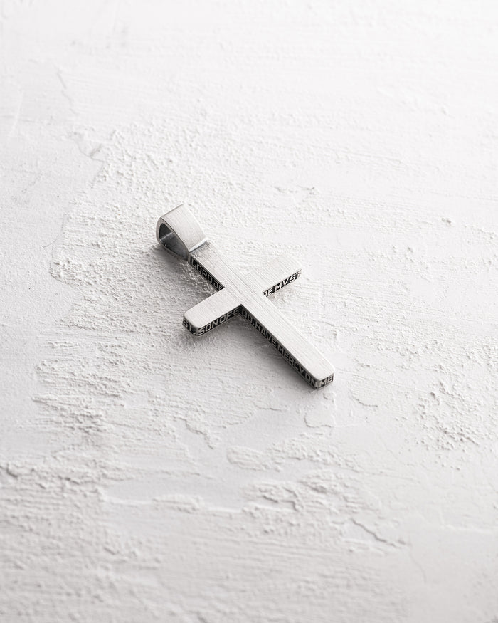 Silver cross JESUS PRAYER