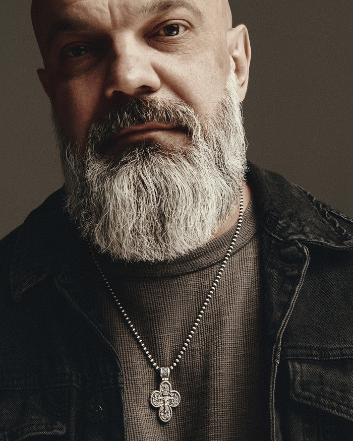 Silver cross MESSIAH. I.N.R.I.
