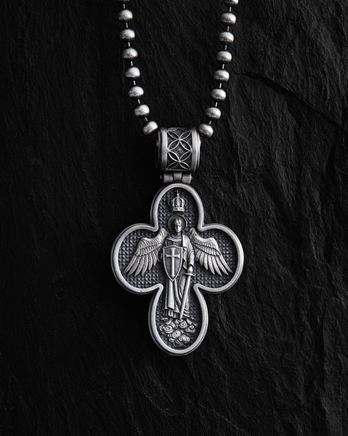 Silver cross MESSIAH. I.N.R.I.