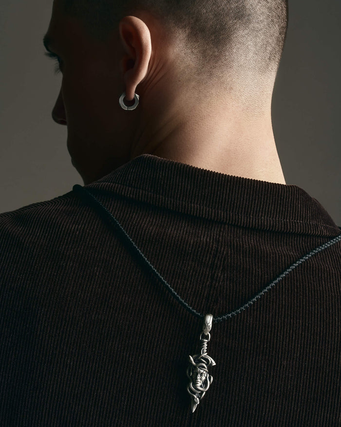 Silver earring-circle MOER