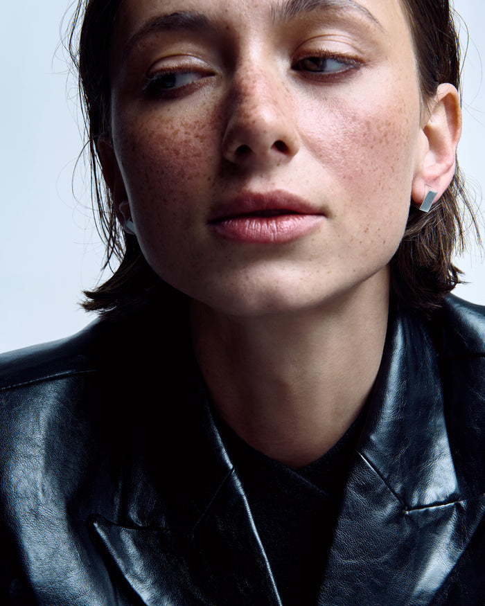 Silver earrings AUSTERE
