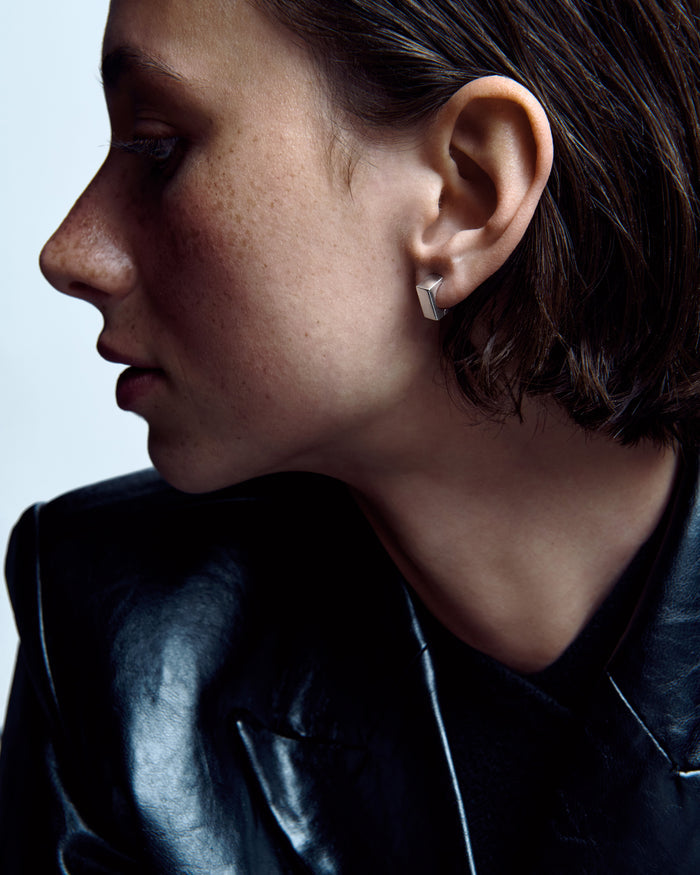 Silver earrings AUSTERE