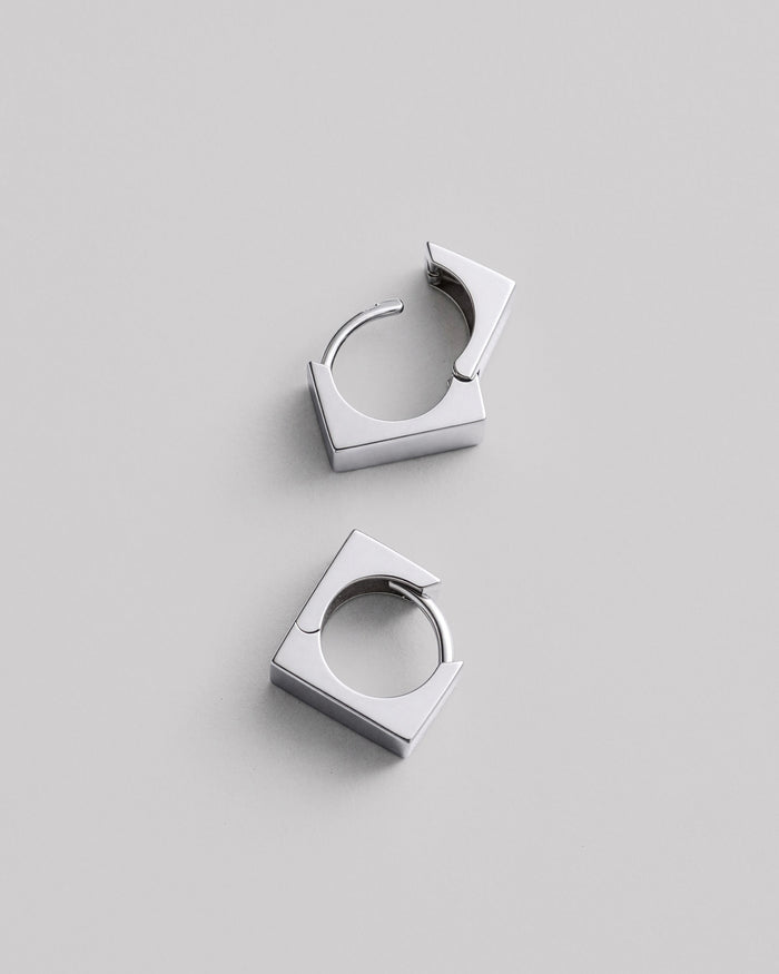 Silver earrings AUSTERE