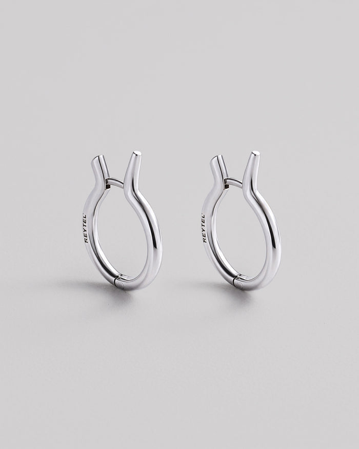 Silver earrings BEND