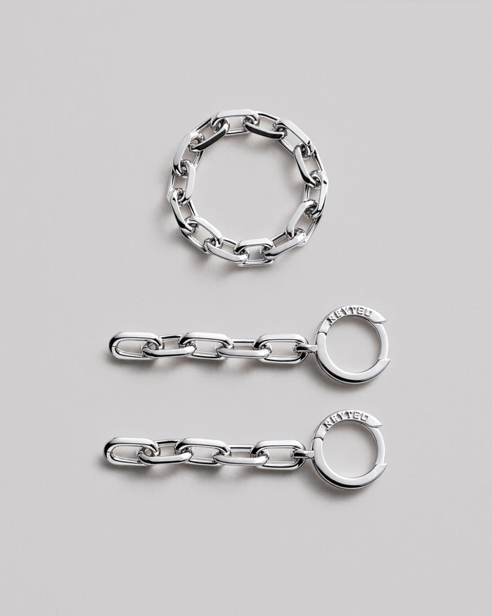 Silver earrings CHAIN
