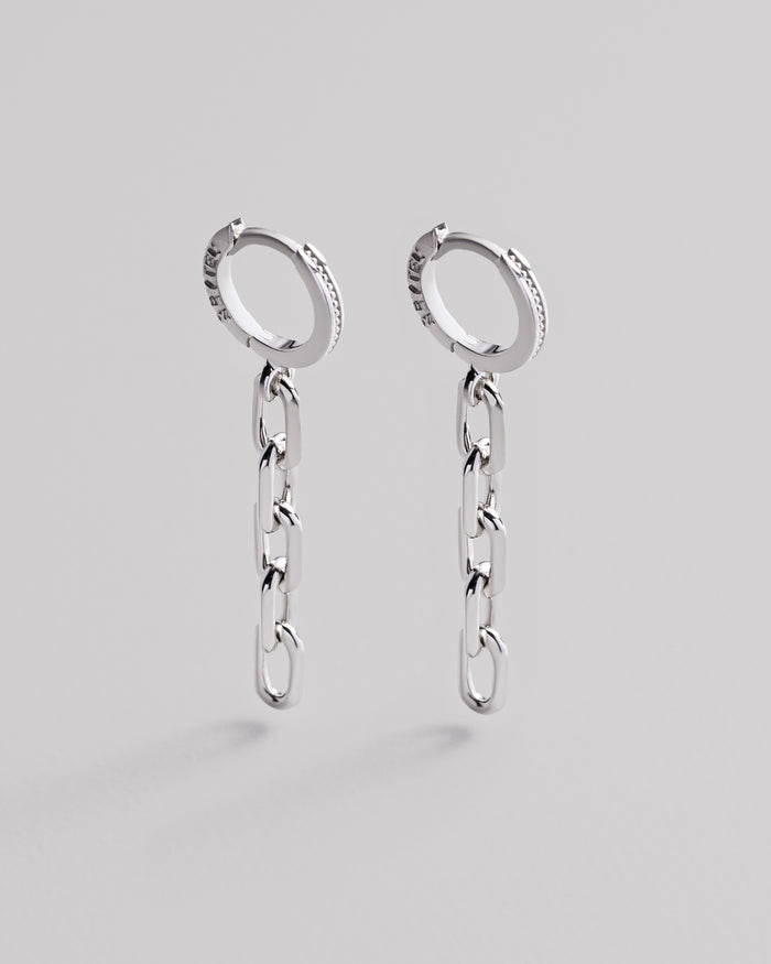 Silver earrings CHAIN