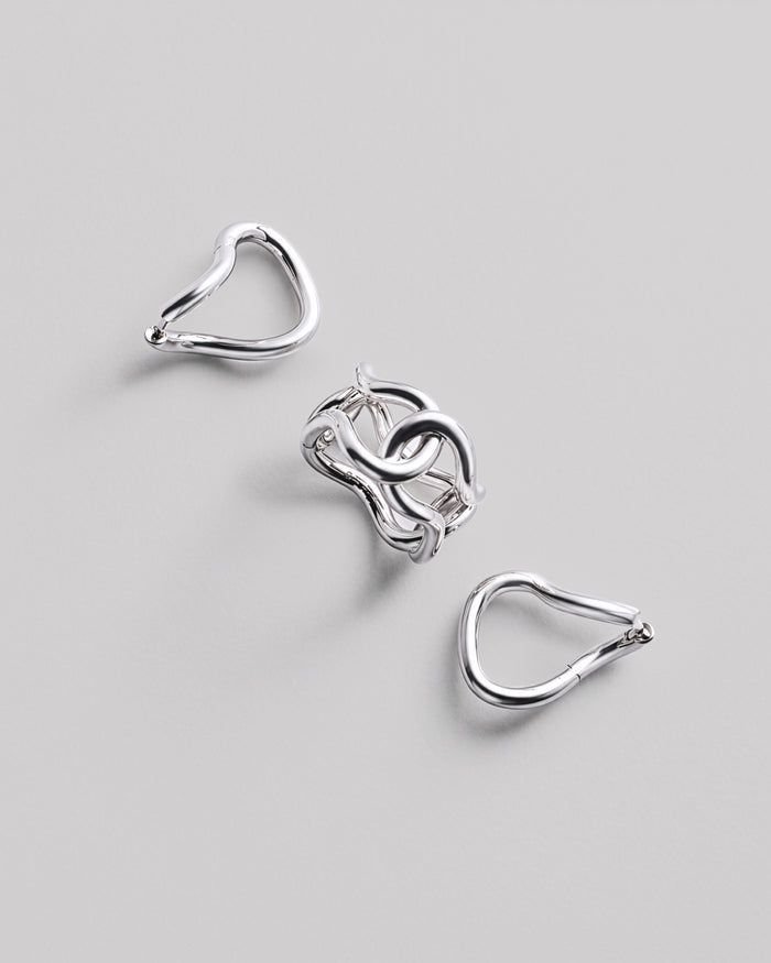 Silver earrings SILHOUETTE