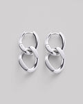 Silver earrings TWIN
