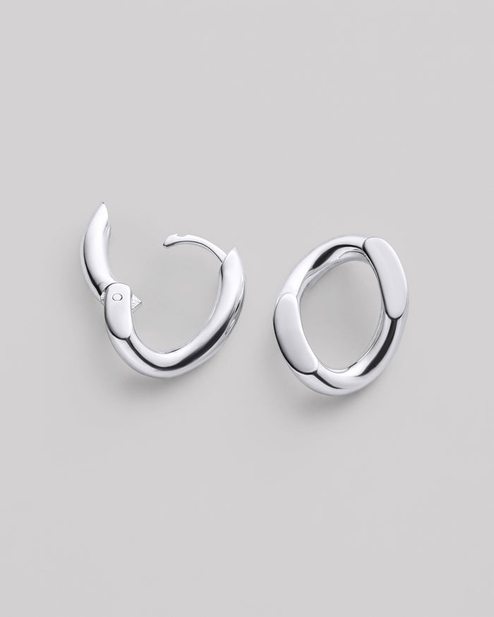 Silver earrings TWIN