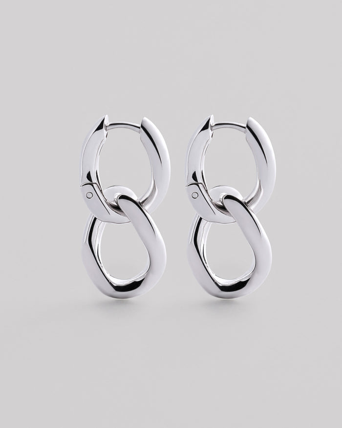 Silver earrings TWIN