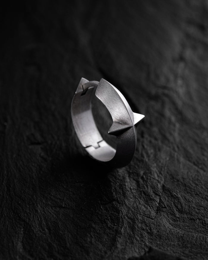 Silver hoop earring AXIS