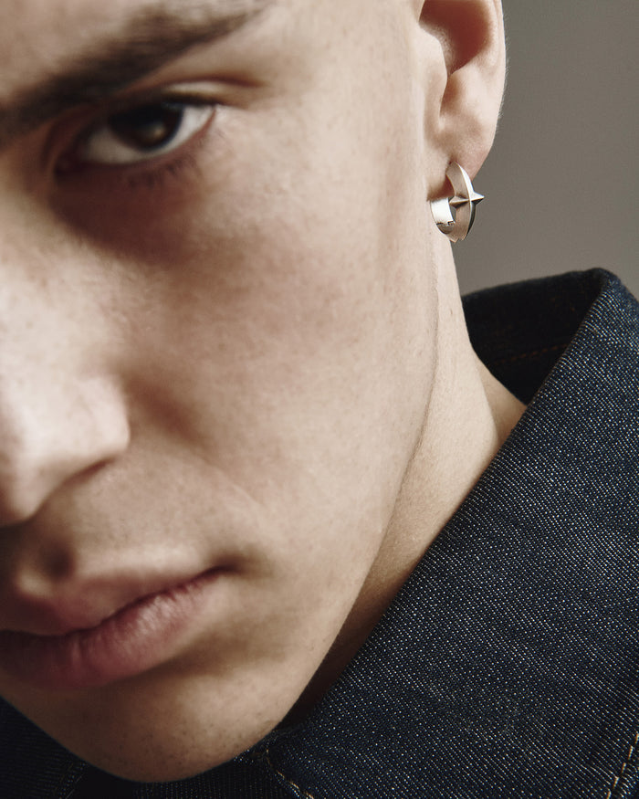 Silver hoop earring AXIS