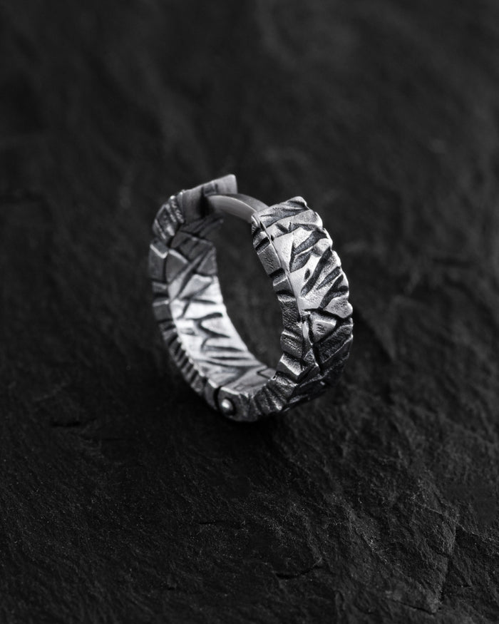 Silver hoop earring BRUCH
