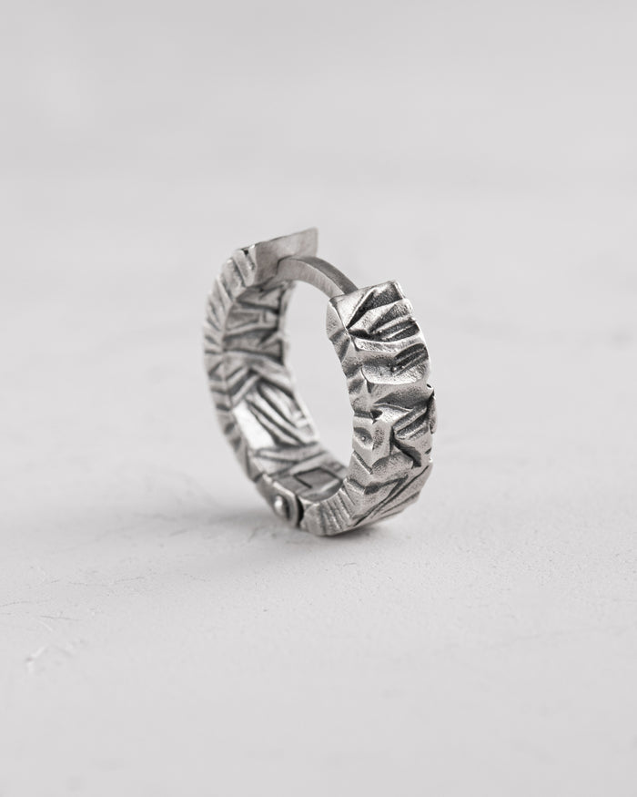 Silver hoop earring BRUCH