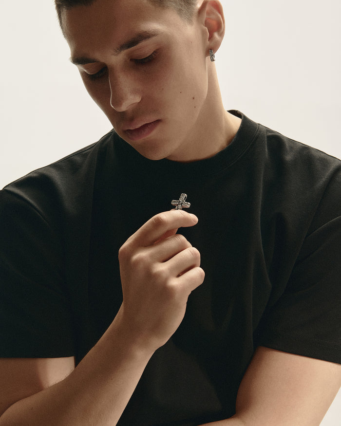 Silver hoop earring BRUCH
