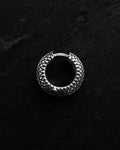 Silver hoop earring CARAPACE
