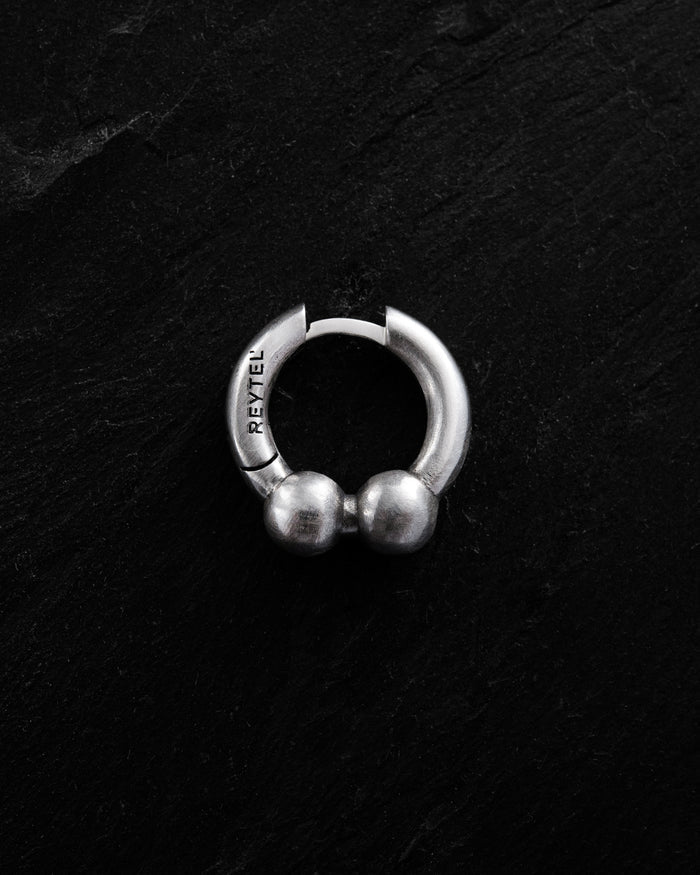 Silver hoop earring DUO