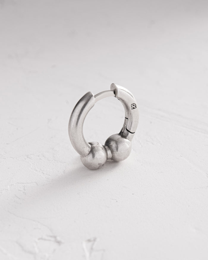 Silver hoop earring DUO