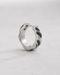 Silver hoop earring FORGED