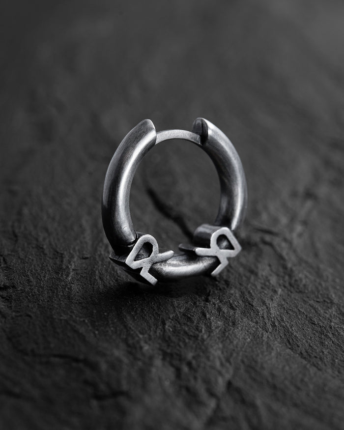 Silver hoop earring REYTEL